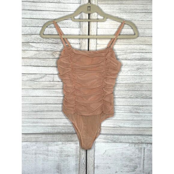 𝅺Forever 21 Ruched Bodysuit Tank Top Size Small - Picture 1 of 5